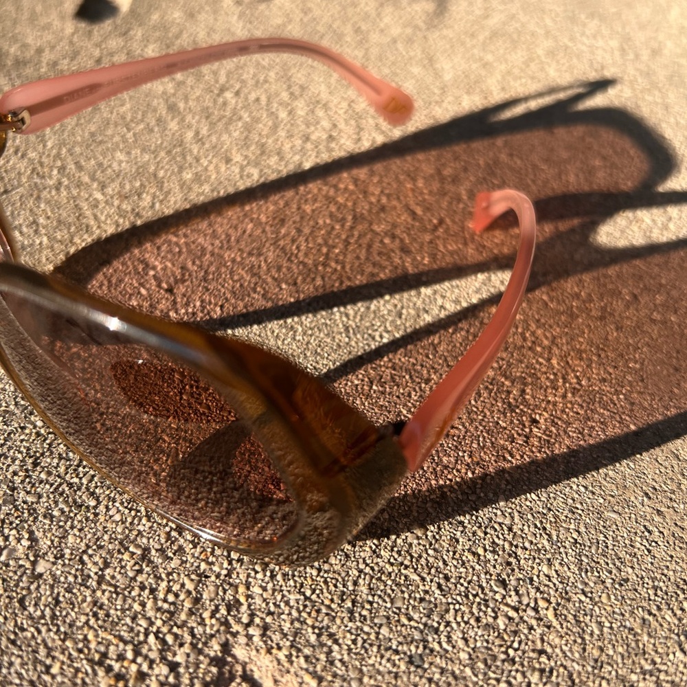 Diane Von Furstenberg Brown and Pink Sunnies - oversized